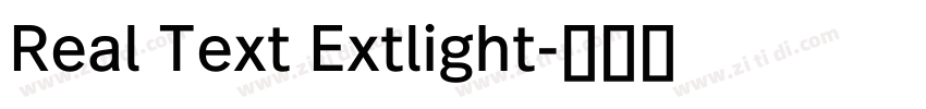 Real Text Extlight字体转换